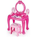 סט שולחן איפור עם שרפרף, מראה ו 15 אביזרי משחק Dolu Toys