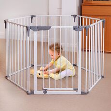 F849 - שער בטיחות מודולארי 3 ב 1 הופך גם ללול משחק Dreambaby