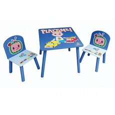 סט שולחן+2 כסאות מעץ מצוייר קוקומלון