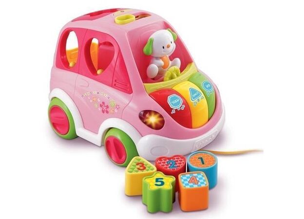 מכונית סידור צורות בעברית - בנות Vtech