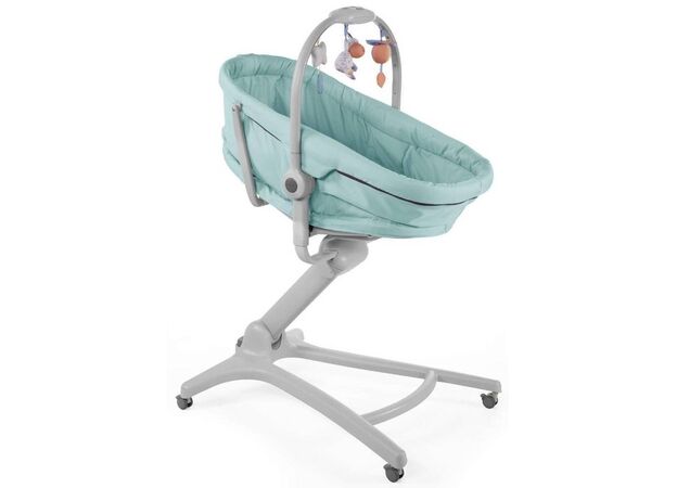 עריסה משולבת עם טרמפולינה וכיסא האכלה Baby Hug 4 In 1 - טורקיז Aquarelle צ"יקו