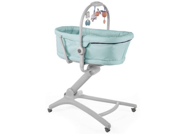 עריסה משולבת עם טרמפולינה וכיסא האכלה Baby Hug 4 In 1 - טורקיז Aquarelle צ"יקו