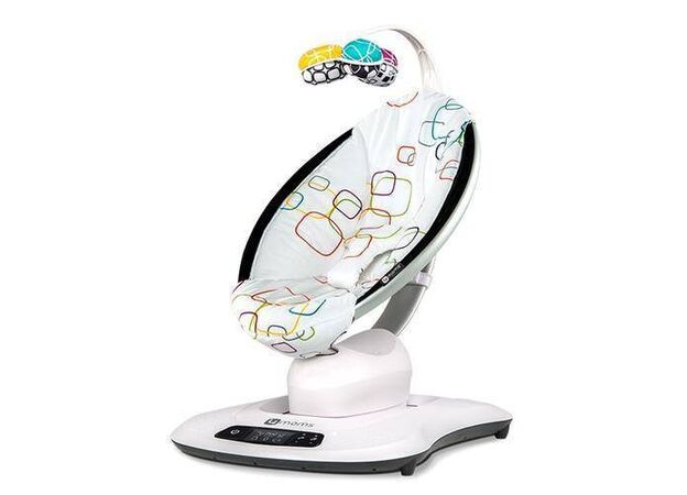 נדנדה mamaRoo מפוארת צבע לבן קוביות צבעוניות