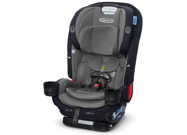 כסא בטיחות משולב בוסטר צר במיוחד SlimFit3 LX - אפור/כחול Stanford גרקו