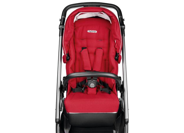 עגלה תינוק ולוצה Veloce 2024.1 הכוללת מנגנון קיפול ביד אחת - אדום Red Shine פג פרגו