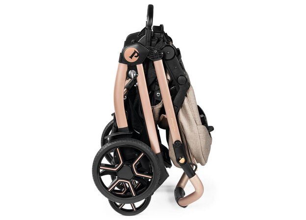 סט עגלה תינוק בוק פלוס עלית פרימיום Elite Premium 2021 - ורוד/זהב Mon Amour פג פרגו
