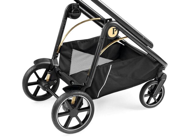 עגלה תינוק ולוצה Veloce 2024   1 הכוללת מנגנון קיפול ביד אחת - שחור/זהב Graphic Gold פג פרגו
