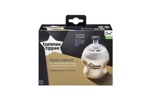 זוג בקבוק 150 מ"ל הכי טבעי Tommee tippee
