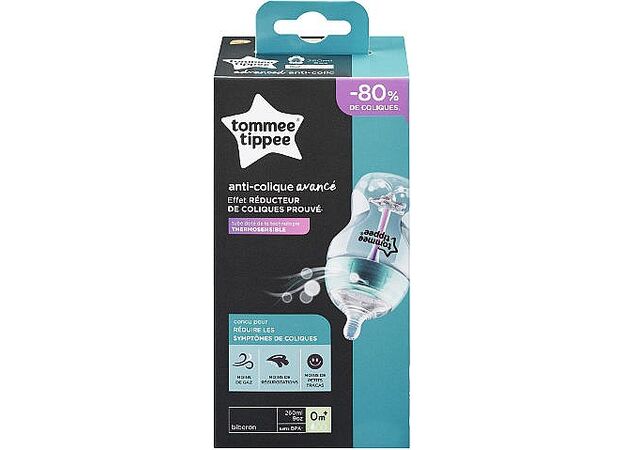 טומי טיפי בקבוק אנטי קוליק לתינוק +0 260 מ"ל tommee tippee