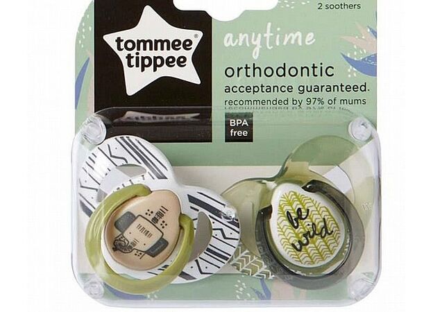 זוג מוצץ איורי חיות 0-6 הכי טבעי Tommee tippee