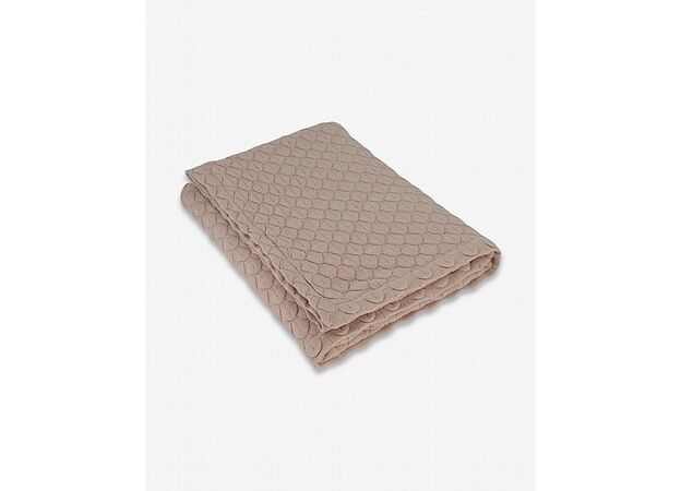 שמיכה עם פרווה בסריגת עלים  100/70 ס"מ מיננה  Minene