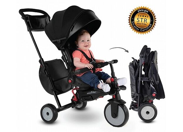 תלת אופן מתקפל 7 ב 1 דגם סמארטפולד SmartFold STR7 - שחור סמארט טרייק
