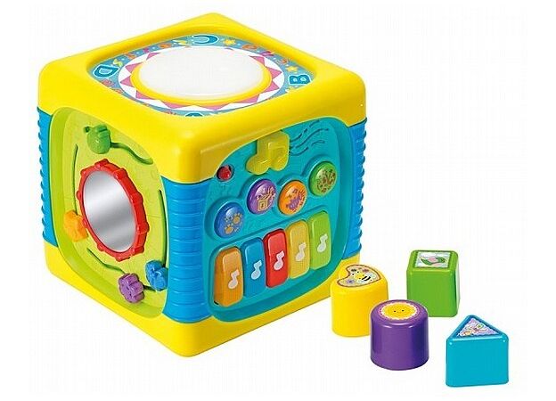 קוביית פעילות מוזיקאלית עם משחק התאם צורה Winfun