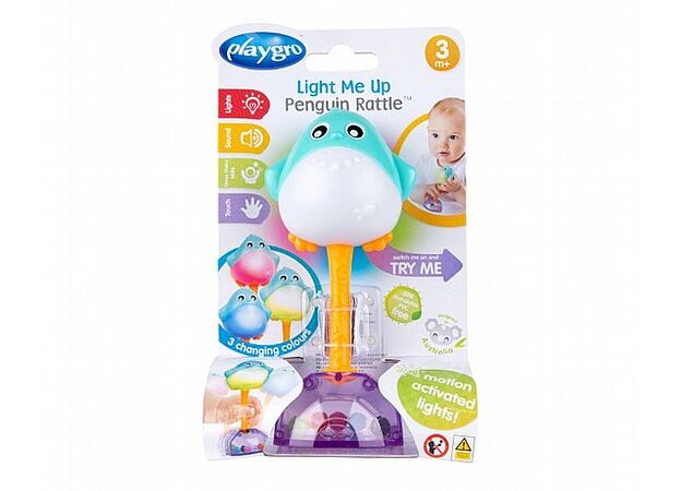 רעשן פינגווין עם תאורה - PLAYGRO