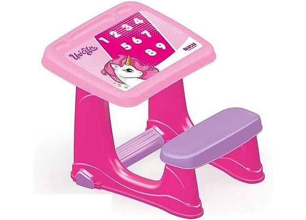 שולחן ציור ויצירה וספסל ישיבה - חד קרן - Dolu Toys