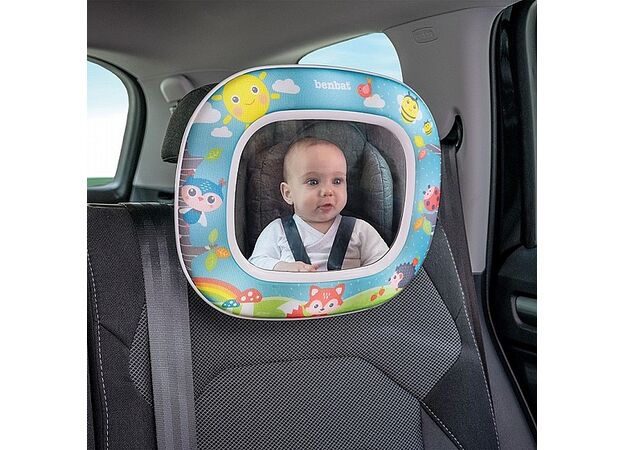 מראה לרכב לתינוק FOREST FUN עם מנגינות מרגיעות ותאורת לילה - benbat