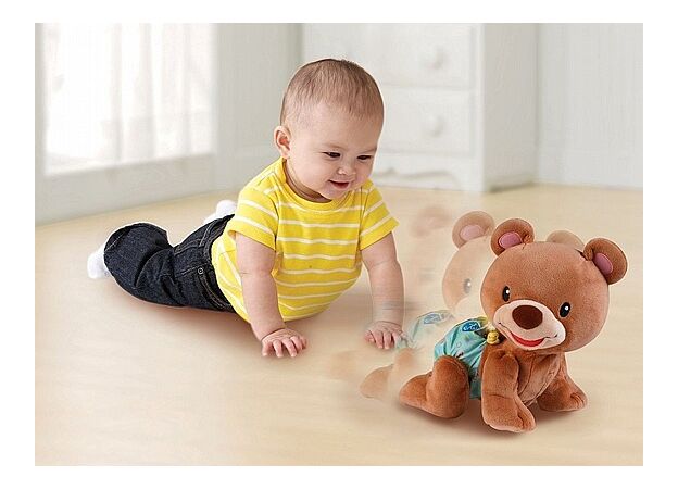 דובי זוחל ושר - צעצוע מעודד זחילה דובר עברית Vtech